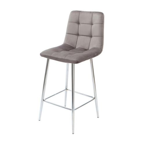 Native Home Lifestyle Squared Grey Kitchen Bar Stools (Set Of 2)